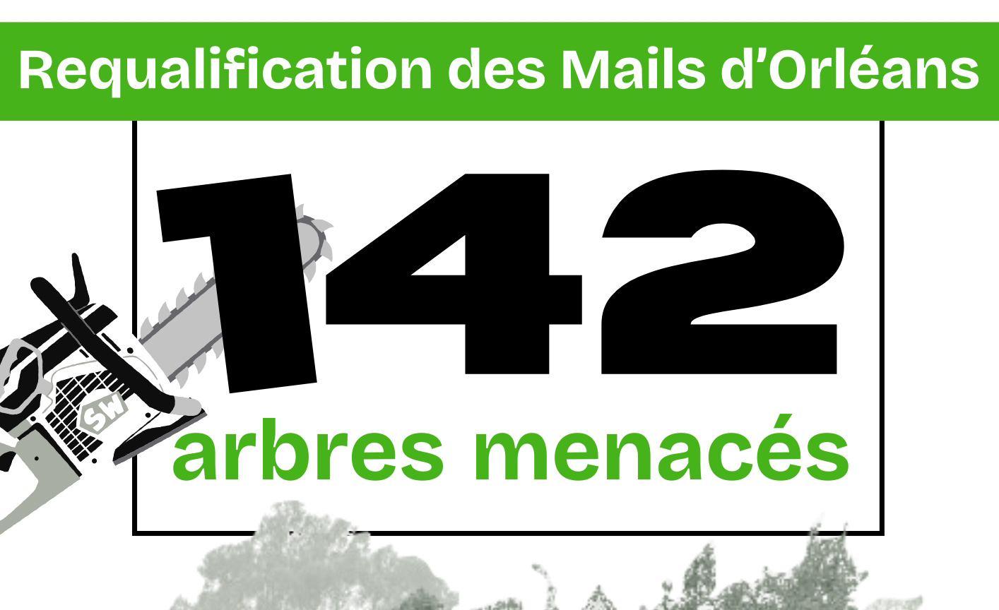 142 arbres menacés par la requalification des mails : Rassemblement le samedi 5 avril